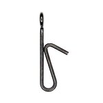 Cox & Rawle PRO-Rig Stainless Rig Clips 90-degrees Up-turned Extra Long Black Nickel 60lbs 15pk